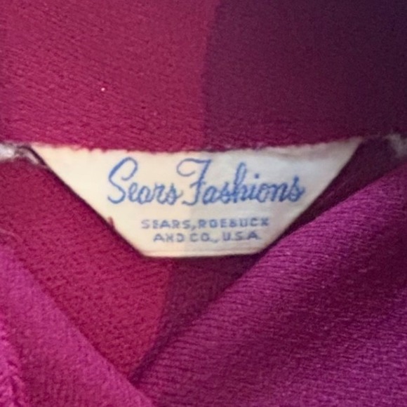 Vintage Sears Fashions Mod Dress Pants Matching Set Magenta Pink 60s 70s 2 Piece - Picture 3 of 9